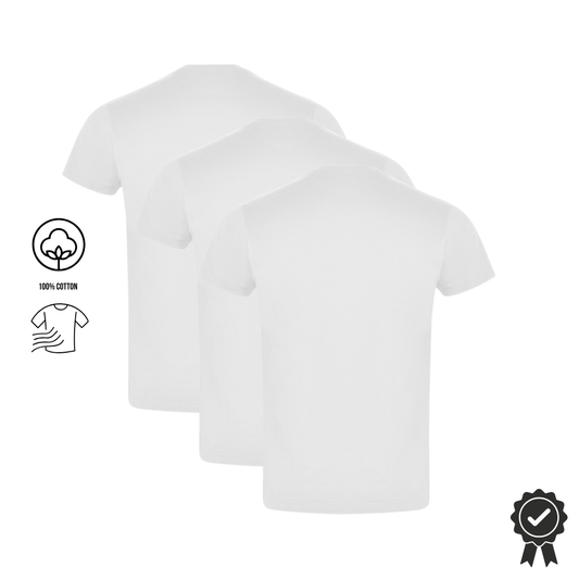 3er SET Atomi T-Shirts Weis