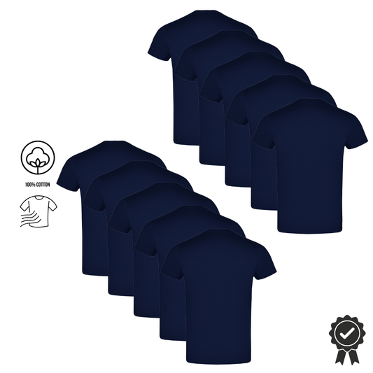 10er SET Atomi T-Shirts Navy