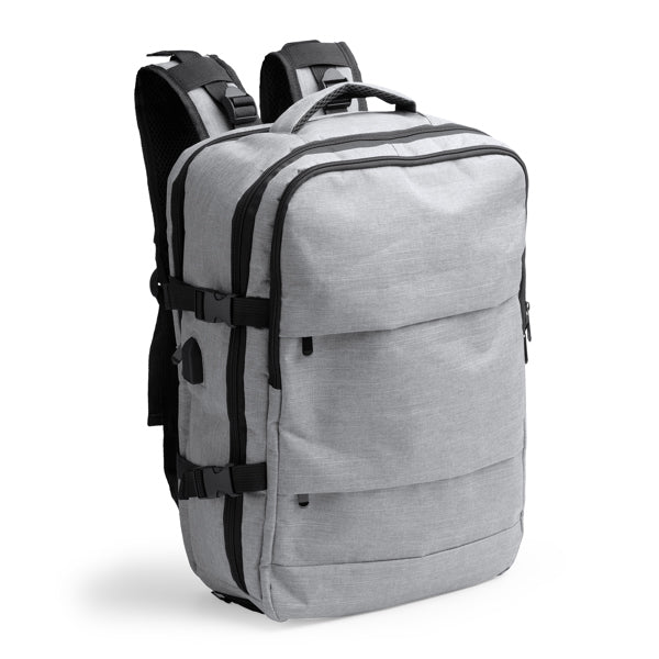 Margot - Reiserucksack mit 17,3"-Laptopfach, eine USB-Buchse mit Micro-USB-Kabel zum Anschluss einer Powerbank
