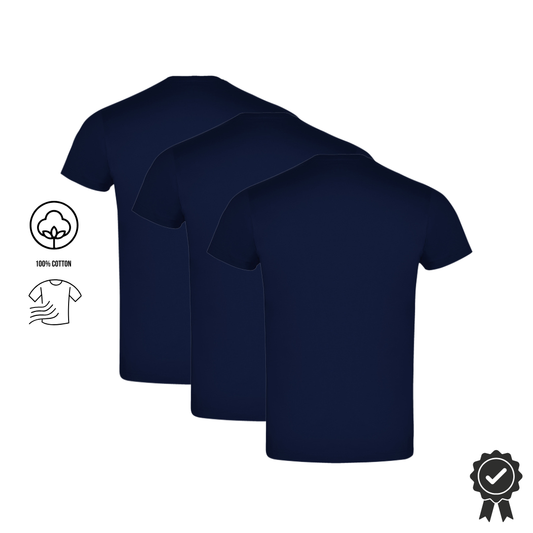 3er SET Atomi T-Shirts Navy