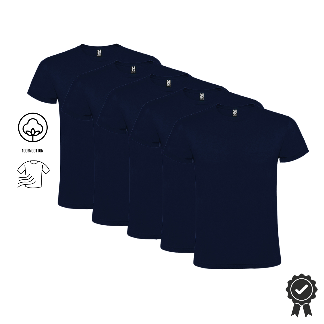 5er SET Atomi T-Shirts Navy