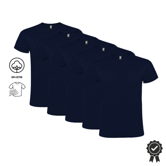 5er SET Atomi T-Shirts Navy