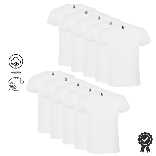 10er SET Atomi T-Shirts Weis