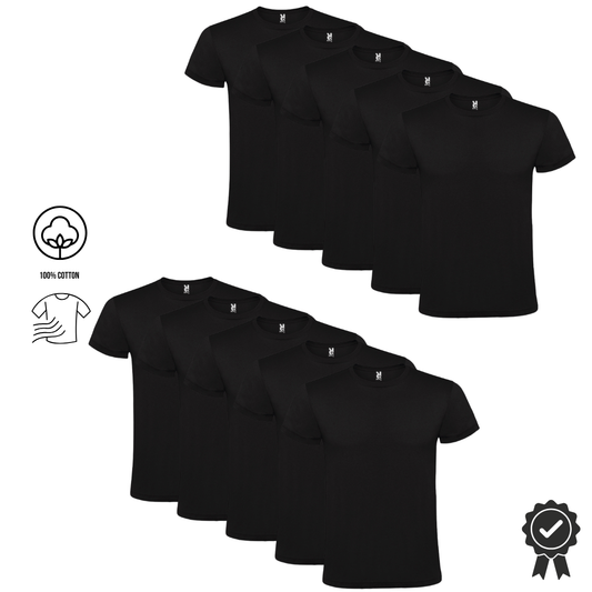 10er SET Atomi T-Shirts Schwarz