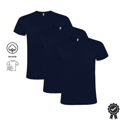 3er SET Atomi T-Shirts Navy